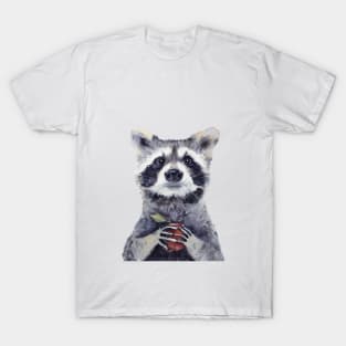 Watercolor raccoon illustration T-Shirt